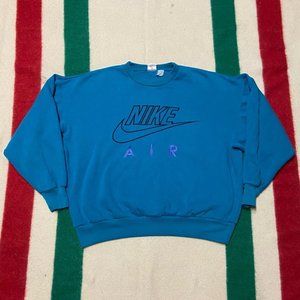 Nike Men’s Sweatshirt Air Embroidered Logo Vintage Green L 90s